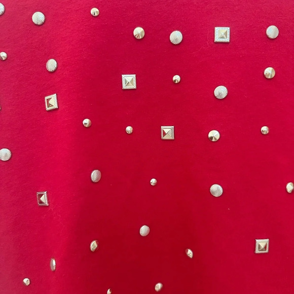 MICHAEL KORS Red Sweater w/ Embellishments Size M - Picture 4 of 6